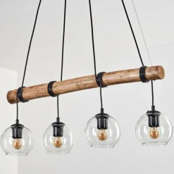Koyoto Suspension, Boule lumineuse, Suspension Écru, Noir, 4 lumières