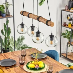 Koyoto Suspension, Boule lumineuse, Suspension Écru, Noir, 4 lumières