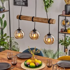 Koyoto Suspension, Boule lumineuse, Suspension Écru, Noir, 3 lumières