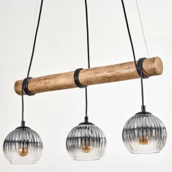 Koyoto Suspension, Boule lumineuse, Suspension Écru, Noir, 3 lumières