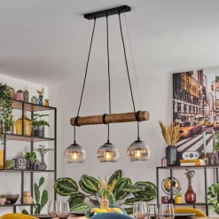 Koyoto Suspension, Boule lumineuse, Suspension Écru, Noir, 3 lumières