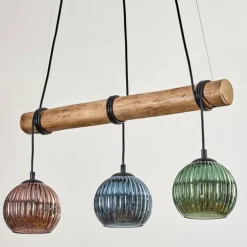 Koyoto Suspension, Boule lumineuse, Suspension Écru, Noir, 3 lumières