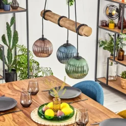 Koyoto Suspension, Boule lumineuse, Suspension Écru, Noir, 3 lumières