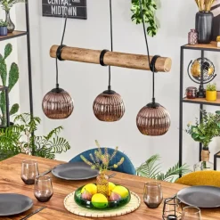 Koyoto Suspension, Boule lumineuse, Suspension Écru, Noir, 3 lumières