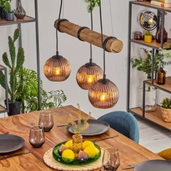 Koyoto Suspension, Boule lumineuse, Suspension Écru, Noir, 3 lumières