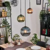 Koyoto Suspension, Boule lumineuse, Suspension 30 cm Bleu, Vert, Cuivré, 3 lumières