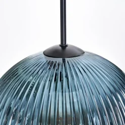 Koyoto Suspension, Boule lumineuse, Suspension 30 cm Bleu, Vert, Cuivré, 3 lumières