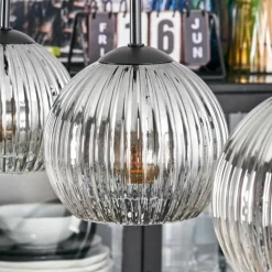 Koyoto Suspension, Boule lumineuse, Suspension Clair, Fumé, 3 lumières