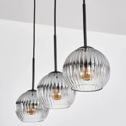 Koyoto Suspension, Boule lumineuse, Suspension Clair, Fumé, 3 lumières