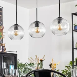 Koyoto Suspension, Boule lumineuse, Suspension Clair, 3 lumières