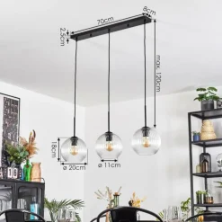 Koyoto Suspension, Boule lumineuse, Suspension Clair, 3 lumières