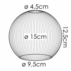 Koyoto Verre de rechange 15 cm Or, Clair