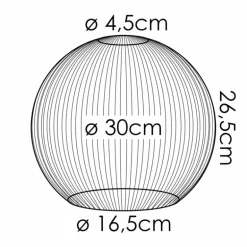 Koyoto Verre de rechange 30 cm Clair