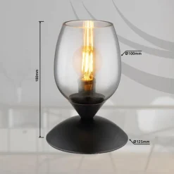 Kuwaita Lampe à poser Luminaires Globo Lighting Noir, 1 lumière