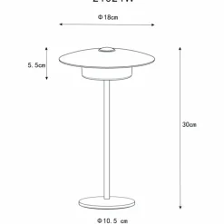Kyler Lampe à poser Luminaires Globo Lighting LED Blanc, 1 lumière