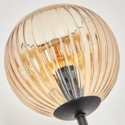 Kyoto Lampadaire Bois clair, Noir, 3 lumières