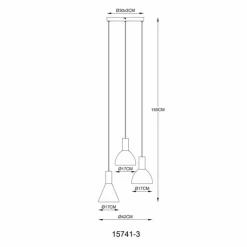Labora Suspension Luminaires Globo Lighting LED Noir, 1 lumière