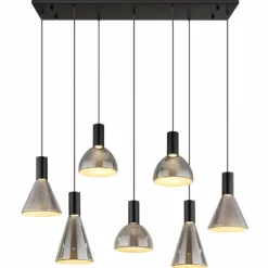 Labora Suspension Luminaires Globo Lighting LED Noir, 1 lumière