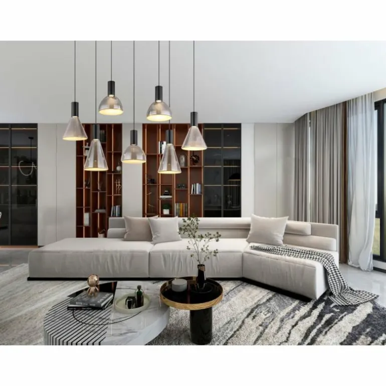 Labora Suspension Luminaires Globo Lighting LED Noir, 1 lumière