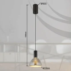 Labora Suspension Luminaires Globo Lighting LED Noir, 1 lumière