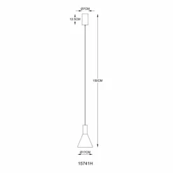 Labora Suspension Luminaires Globo Lighting LED Noir, 1 lumière