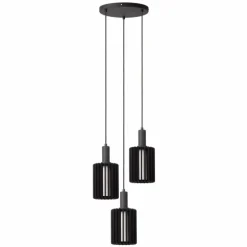 LAMBRES Suspension Luminaires Lucide Noir, 3 lumières