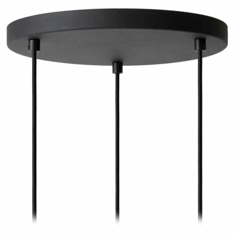 LAMBRES Suspension Luminaires Lucide Noir, 3 lumières