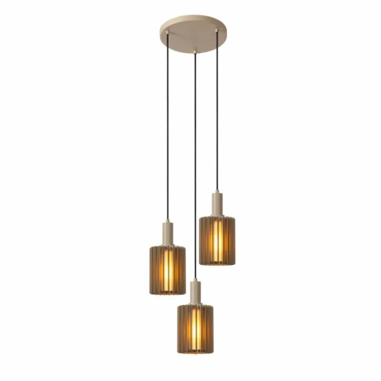LAMBRES Suspension Luminaires Lucide Sable, 3 lumières
