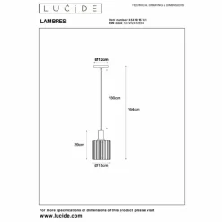 LAMBRES Suspension Luminaires Lucide Sable, 1 lumière