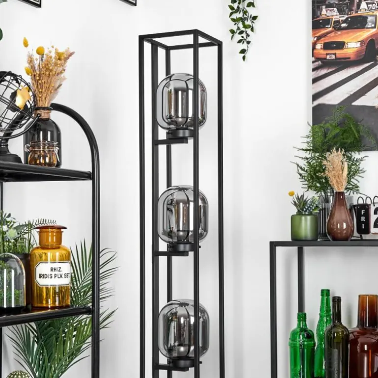 Lampadaire Arieux Noir, 3 lumières