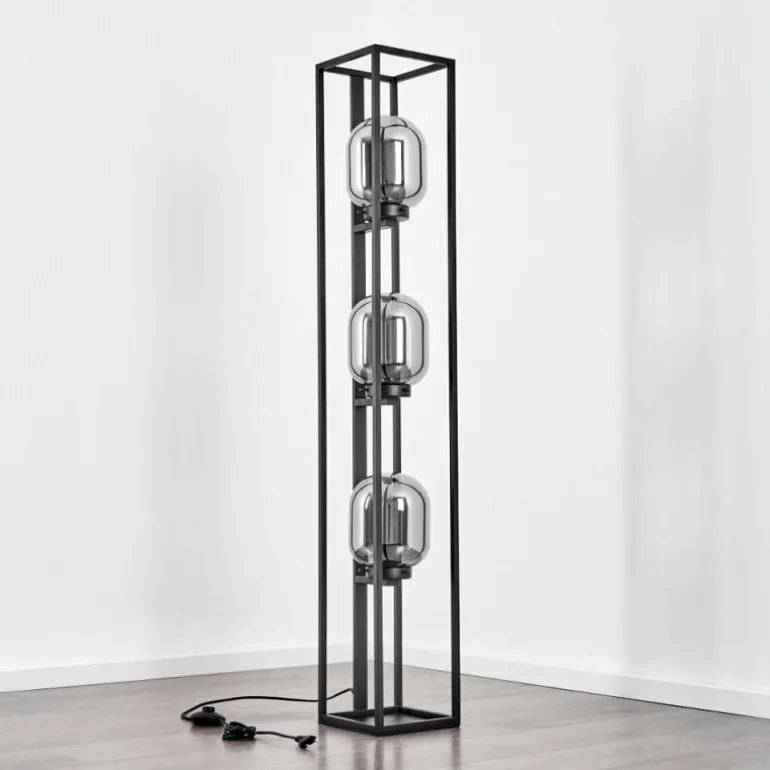 Lampadaire Arieux Noir, 3 lumières