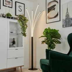 Lampadaire Bakersfield LED Noir, Blanc, 1 lumière