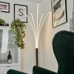 Lampadaire Bakersfield LED Noir, Blanc, 1 lumière