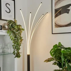 Lampadaire Bakersfield LED Noir, Blanc, 1 lumière