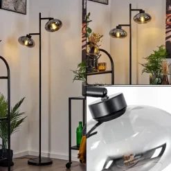 Lampadaire Haikala Noir, 2 lumières