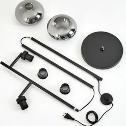 Lampadaire Haikala Noir, 2 lumières