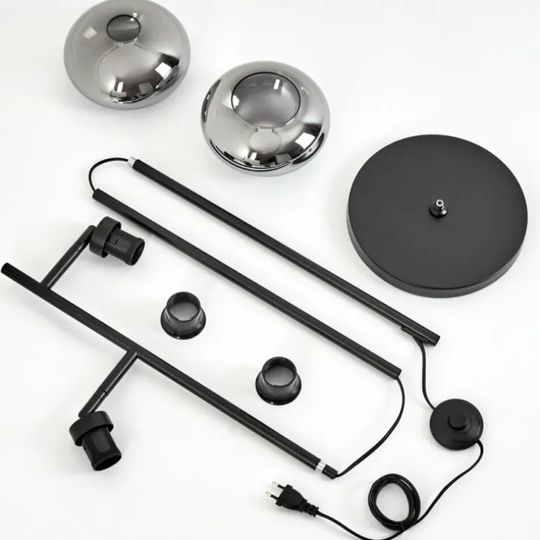 Lampadaire Haikala Noir, 2 lumières