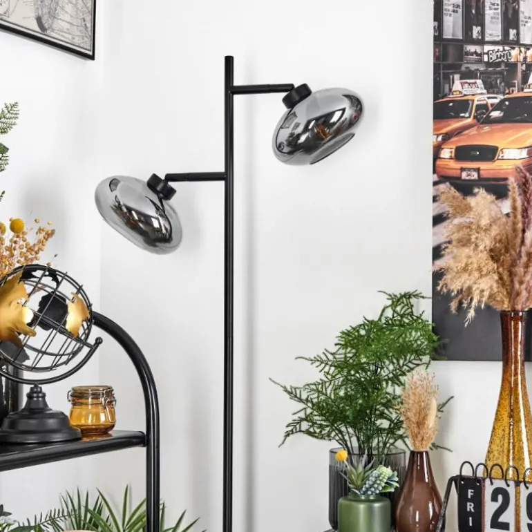 Lampadaire Haikala Noir, 2 lumières