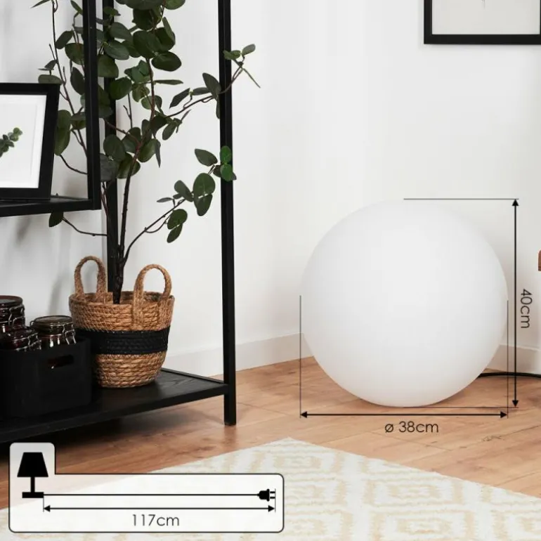 Lampadaire Loural LED Nickel mat, 1 lumière, Télécommandes, Changeur de couleurs