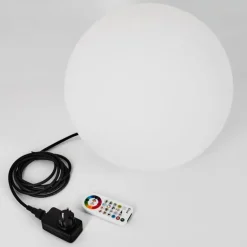 Lampadaire Loural LED Nickel mat, 1 lumière, Télécommandes, Changeur de couleurs