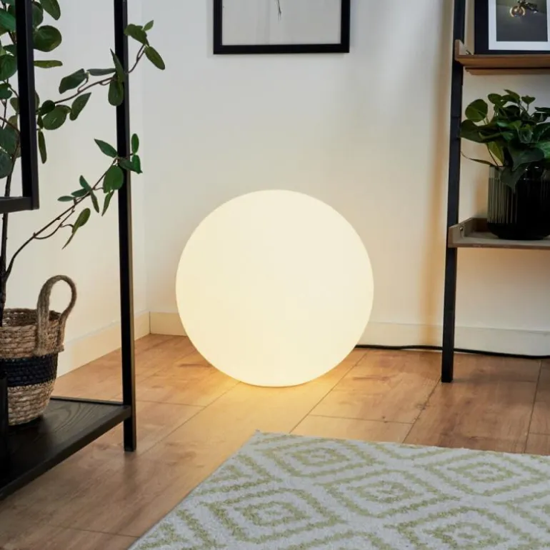 Lampadaire Loural LED Nickel mat, 1 lumière, Télécommandes, Changeur de couleurs