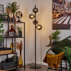 Lampadaire Remaisnil Noir, 4 lumières