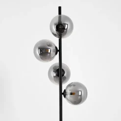 Lampadaire Remaisnil Noir, 4 lumières