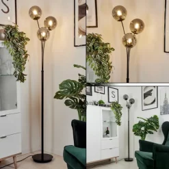 Lampadaire Salamonde Noir, 3 lumières