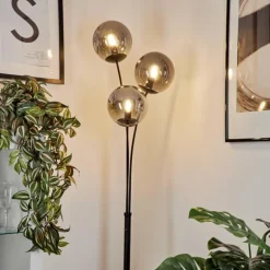 Lampadaire Salamonde Noir, 3 lumières