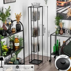 Lampadaire Sarniguet Noir, 3 lumières