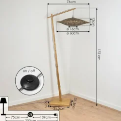 Lampadaire Shelbourne Écru, 1 lumière