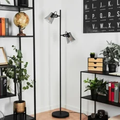 Lampadaire Trajouca Noir, 2 lumières