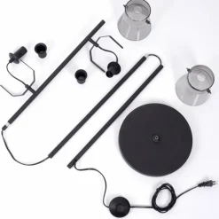 Lampadaire Trajouca Noir, 2 lumières