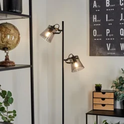 Lampadaire Trajouca Noir, 2 lumières